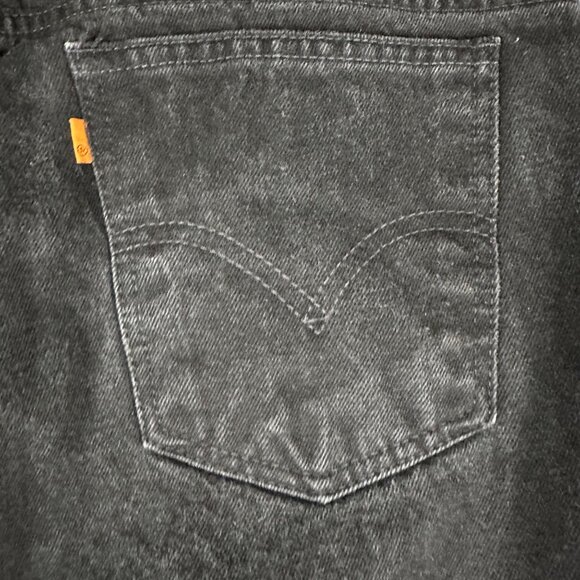 Vtg 1996 Levis 550 Mens 38x30 Black Relaxed Fit Tapered Leg Orange Tab Jeans - Picture 11 of 12